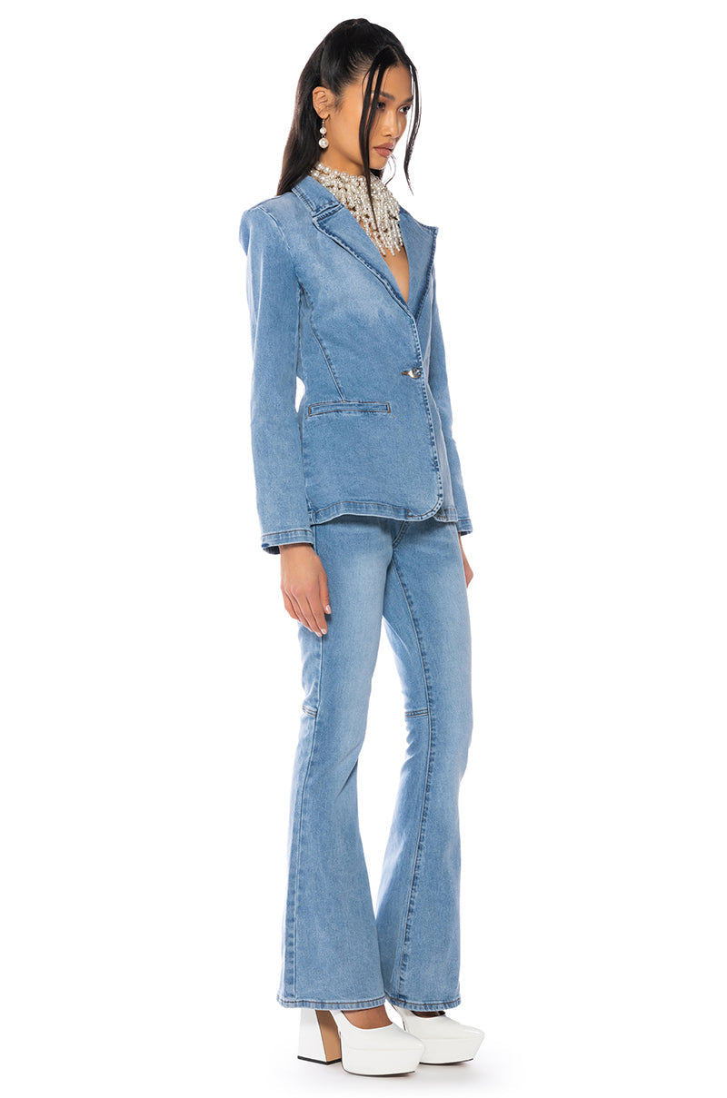 MY BUSINESS DENIM BLAZER