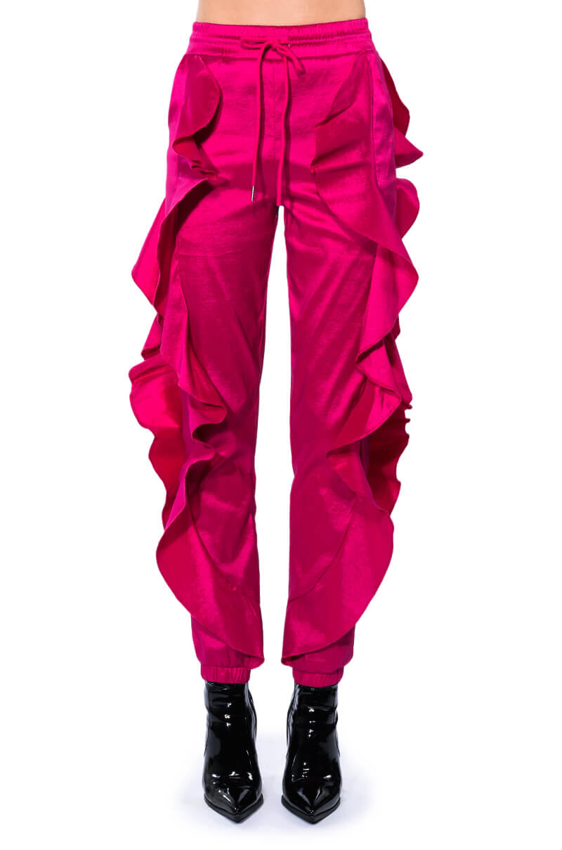 MELANIE RUFFLE DETAILED JOGGER