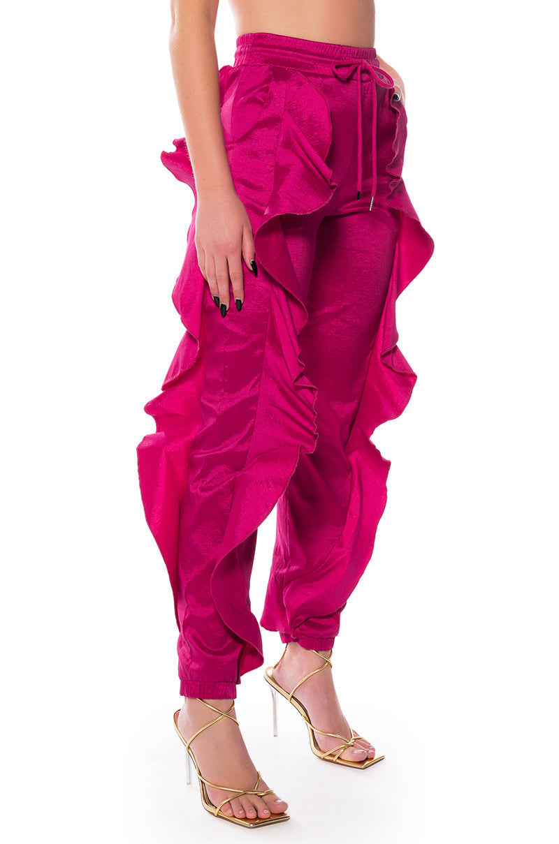 MELANIE RUFFLE DETAILED JOGGER