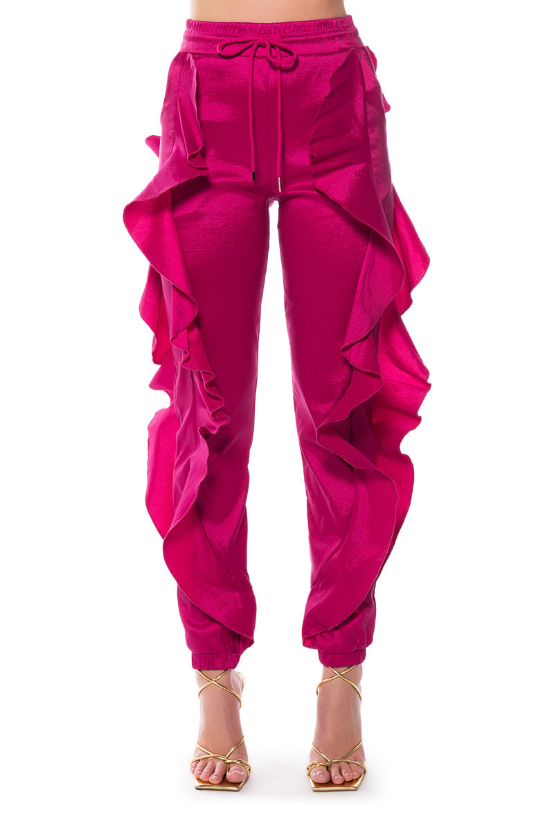 MELANIE RUFFLE DETAILED JOGGER