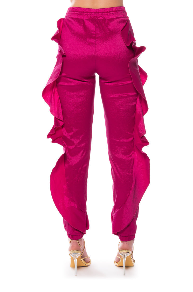 MELANIE RUFFLE DETAILED JOGGER
