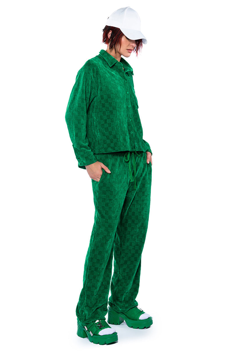 NINA TEXTURED STRAIGHT LEG JOGGER