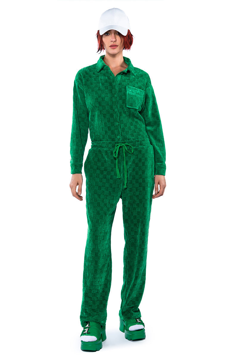 NINA TEXTURED STRAIGHT LEG JOGGER