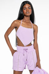 NO NEW FRIENDS RHIENSTONE SHORT