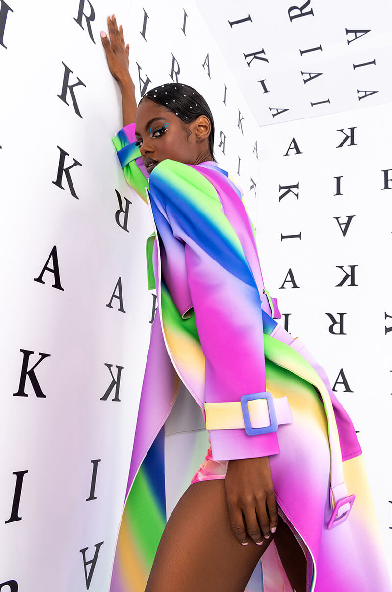 NO PLACE LIKE HOME OMBRE TRENCH JACKET