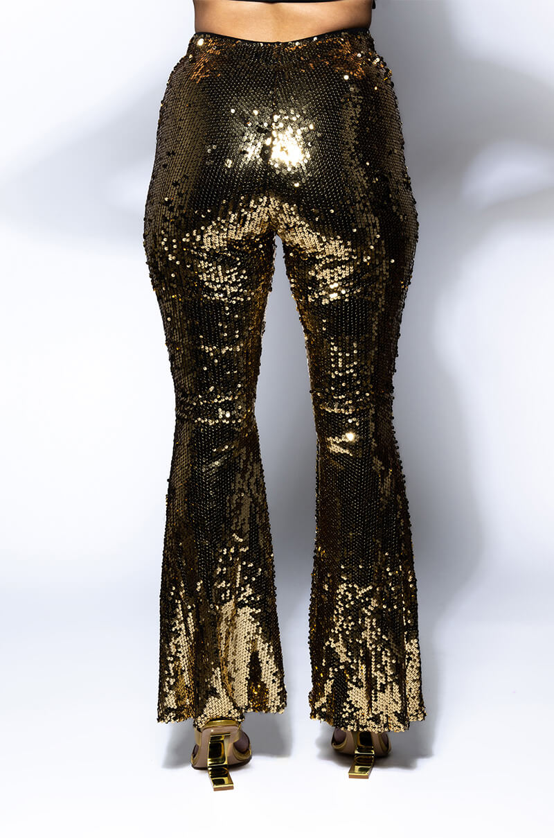 NO RISK NO FUN SEQUIN FLARE PANT