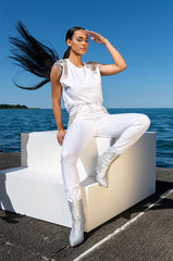 NOTHIN BETTER RHINESTONE POCKET SKINNY JEANS