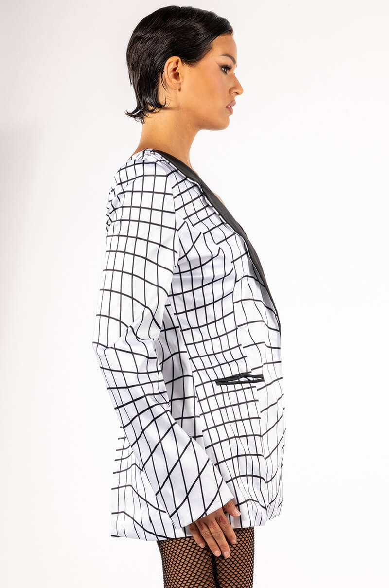 OFF THE GRID GRID GRID ONE SHOULDER BLAZER