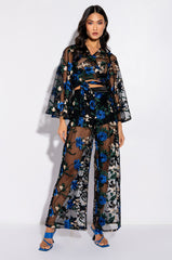 OJAI EMBROIDERED PALAZZO PANT