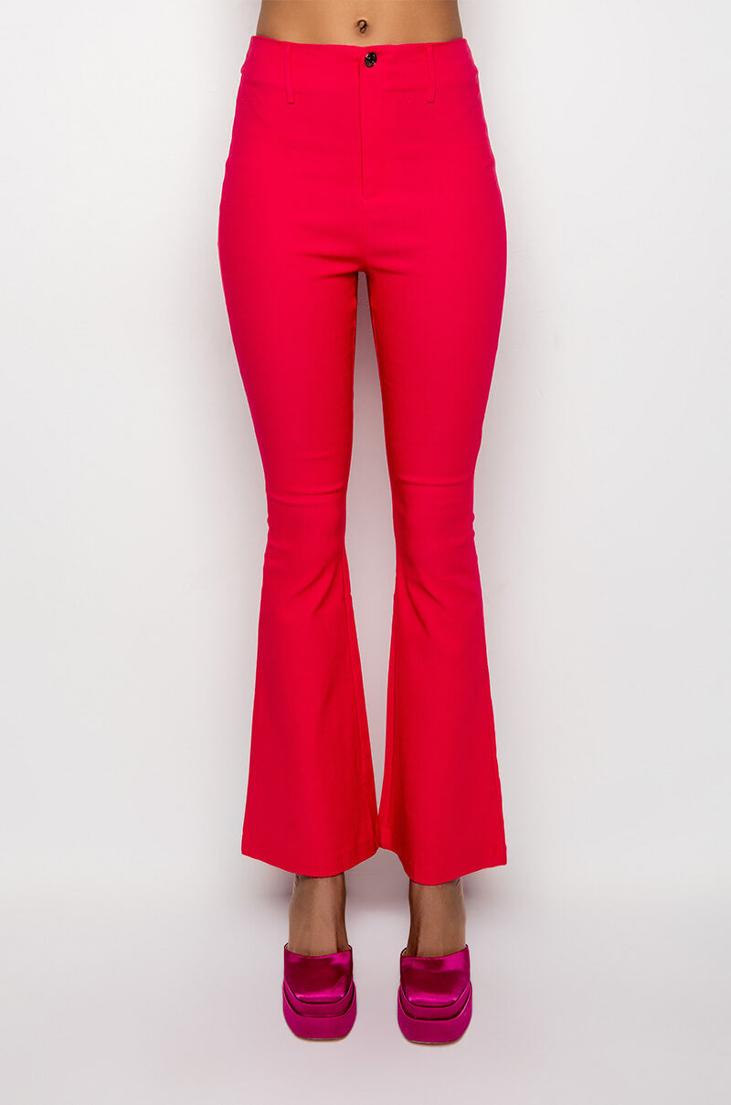 ONE NIGHT ONLY FLARED HIGH RISE TROUSER