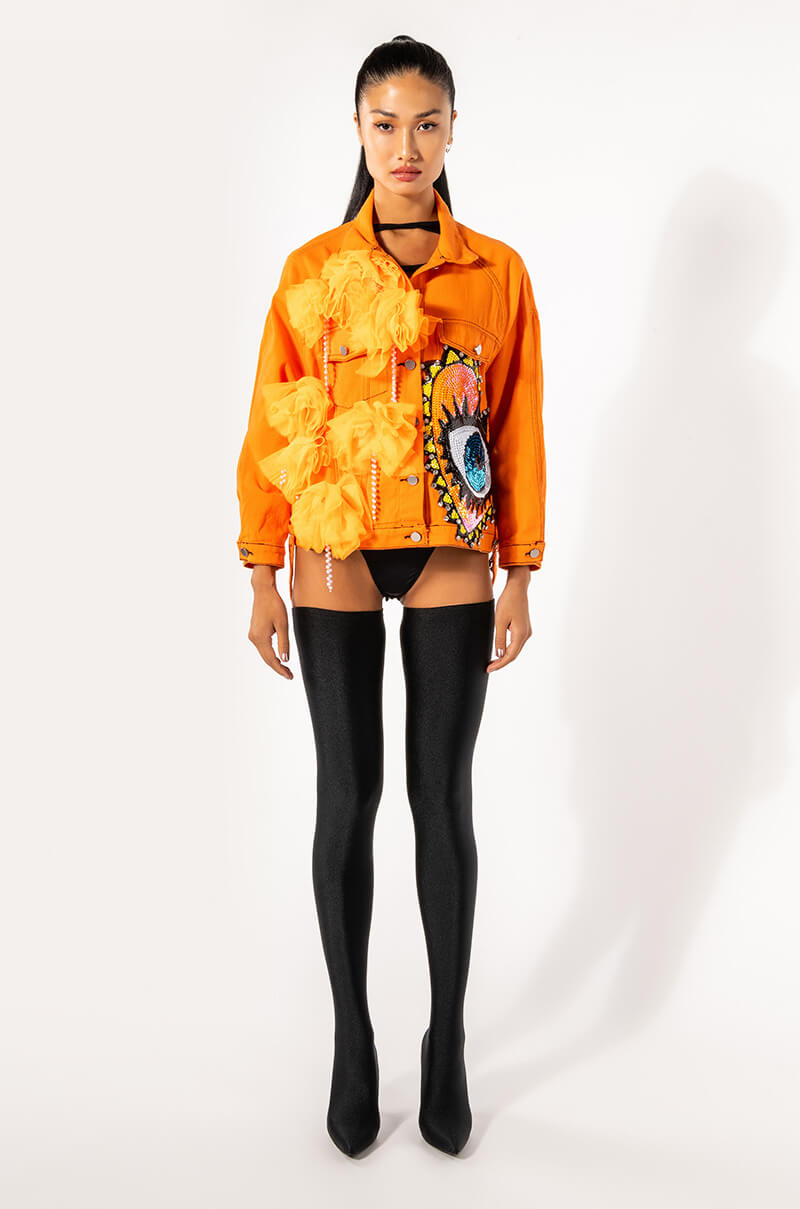 ORANGE EYE DENIM JACKET