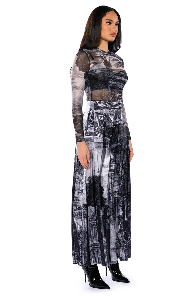 PARADISE ABSTRACT WIDE LEG PANT