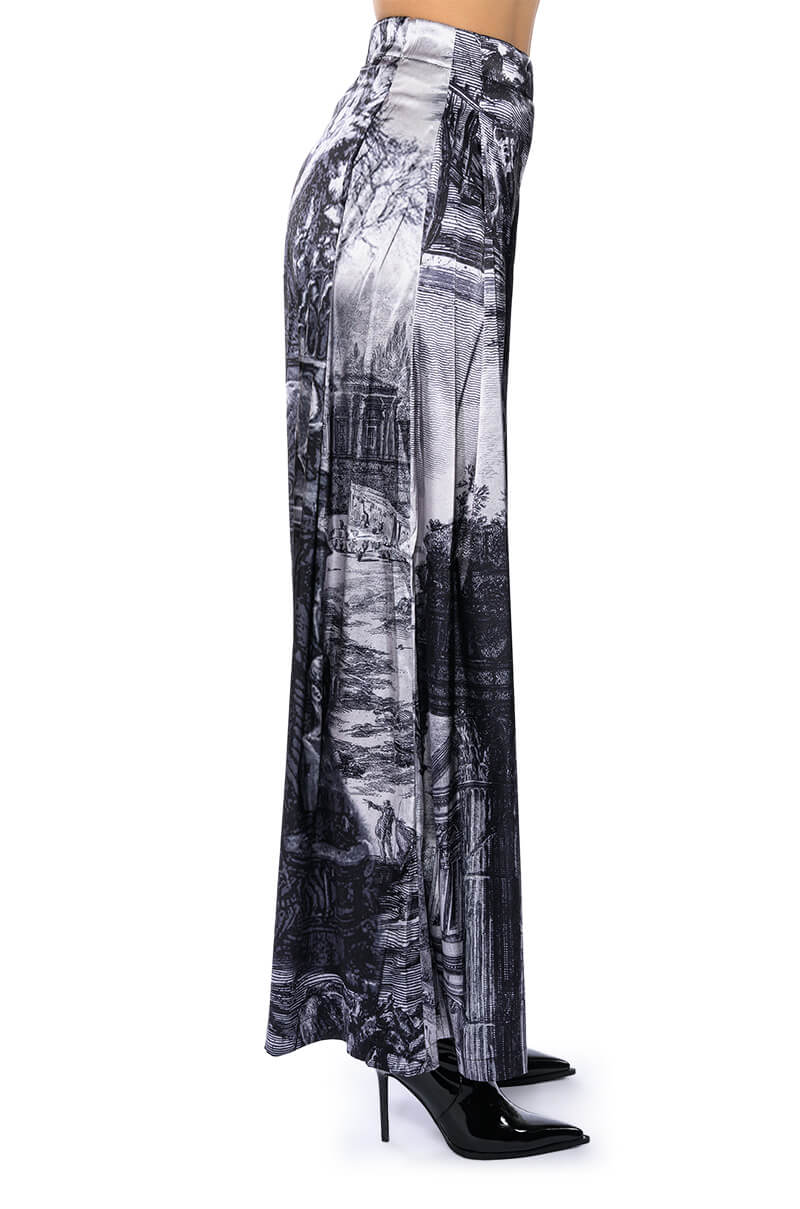 PARADISE ABSTRACT WIDE LEG PANT
