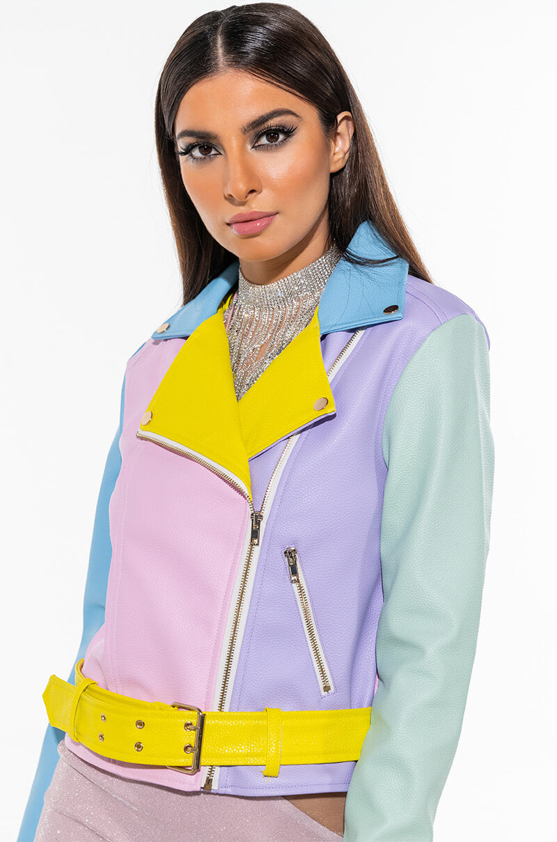 PASTEL DREAMS MOTO JACKET