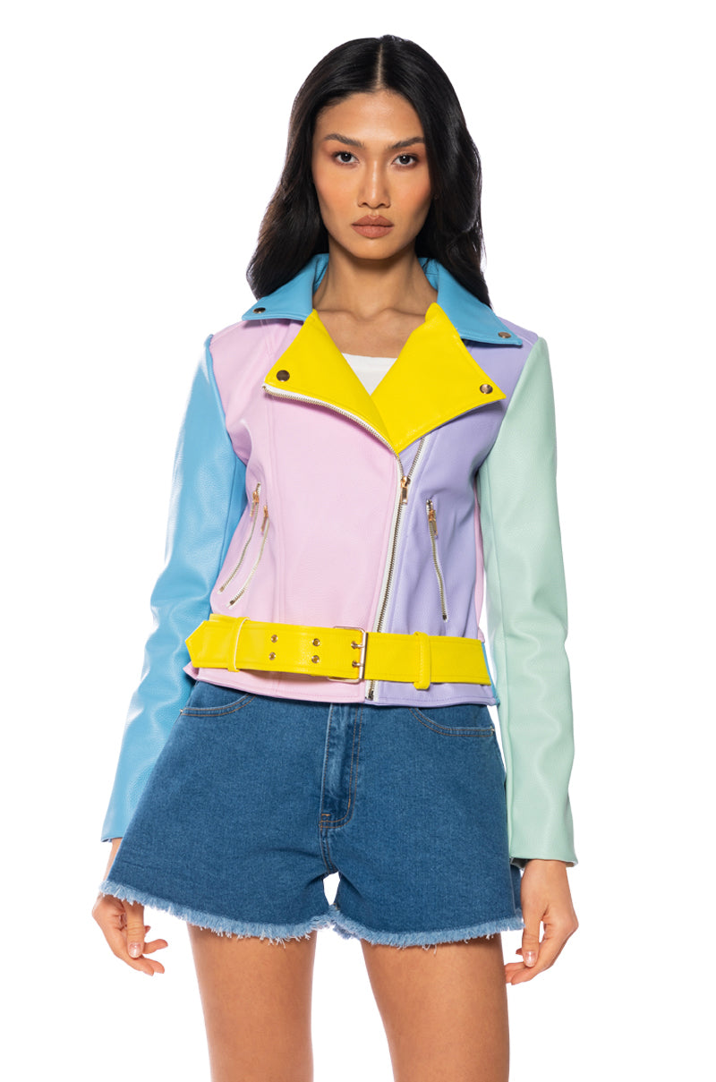 PASTEL DREAMS MOTO JACKET