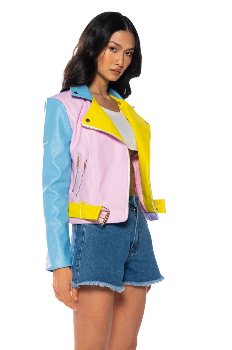 PASTEL DREAMS MOTO JACKET