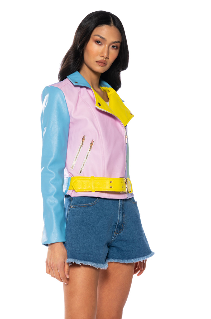 PASTEL DREAMS MOTO JACKET