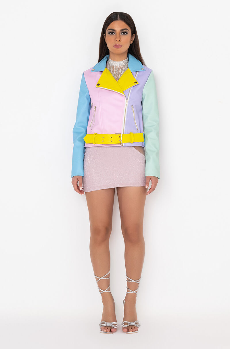 PASTEL DREAMS MOTO JACKET