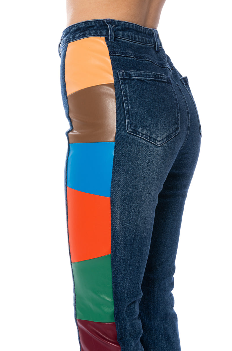 COLORS OF CULTURE HIGH RISE JEANS