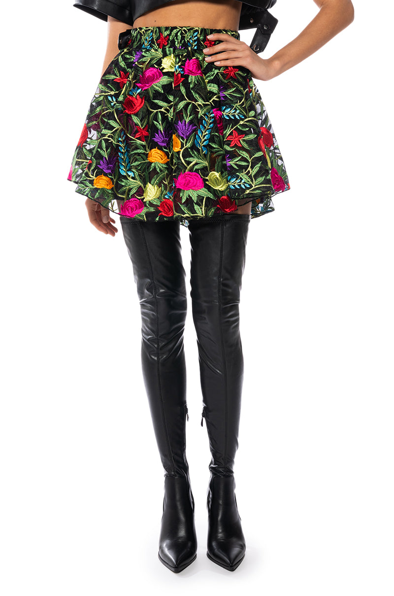 PICKED FOR YOU FLORAL MINI SKORT