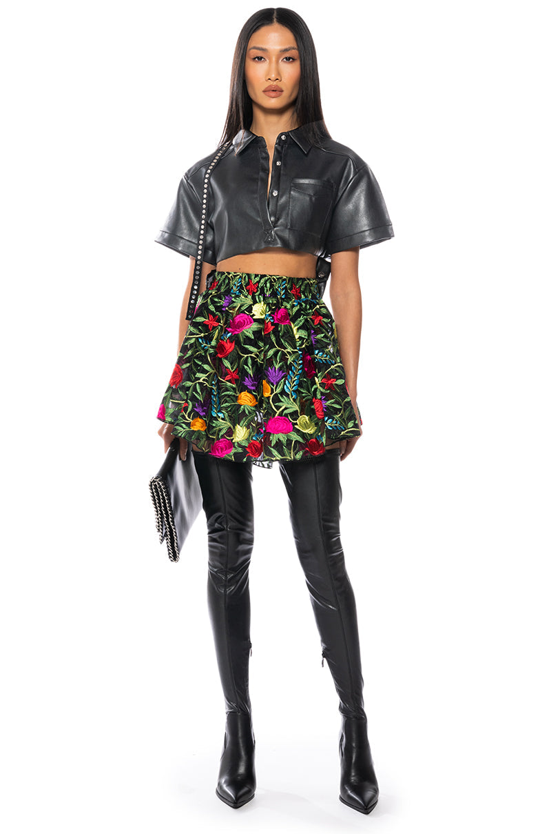 PICKED FOR YOU FLORAL MINI SKORT