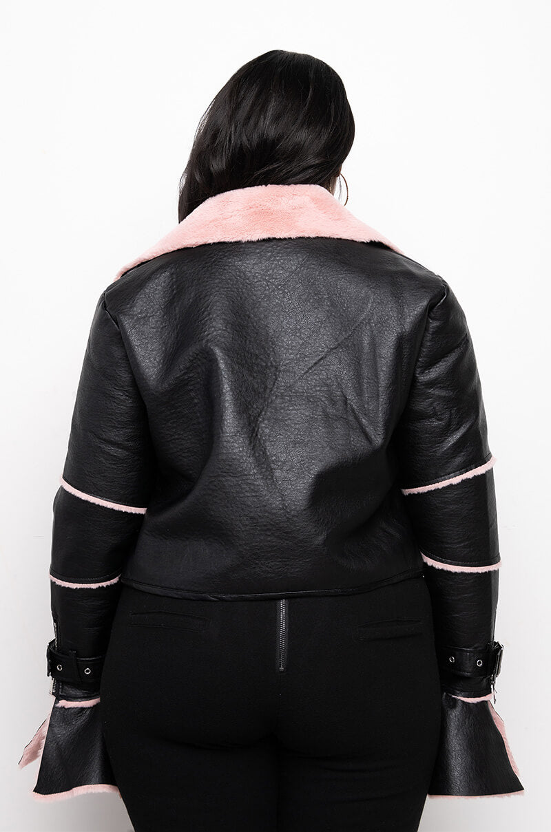 PLUS AZALEA WANG BONDED BELL SLEEVE MOTO