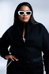 PLUS DAVIS EVERYDAY VARSITY BOMBER