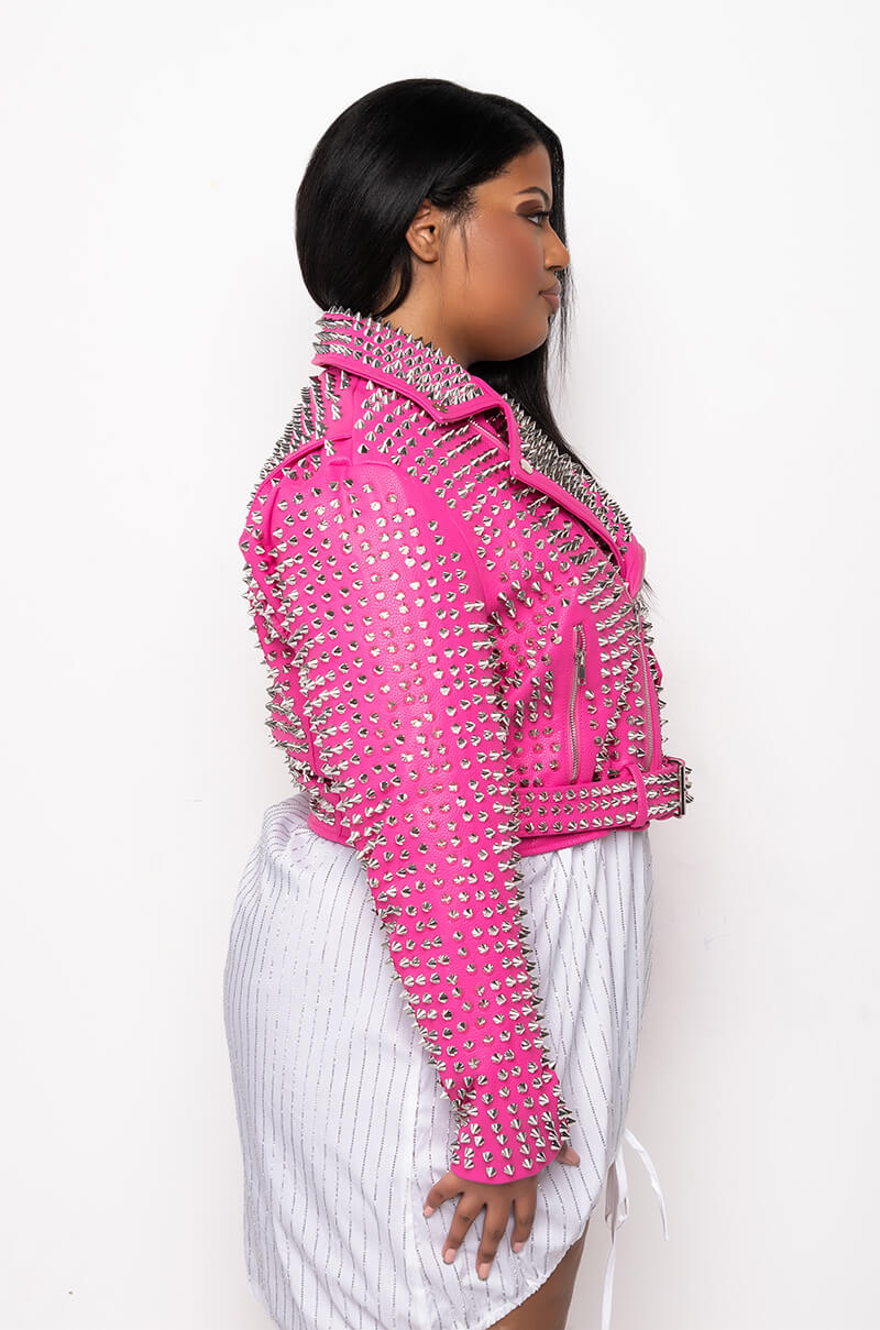 PLUS THE GAZETTE 3000 STUD PARTY ROCK MOTO JACKET