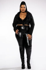 PLUS COME ON BABY FEATHER CROP BLAZER