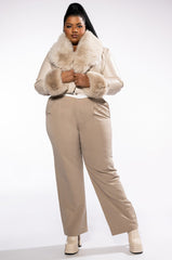 PLUS GISELE CROP MOTO BLAZER