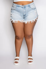 PLUS MAKE IT LAST FOREVER DENIM SHORTS