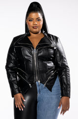 PLUS THE BEST IS YET TO COME LARGE LAPEL MOTO