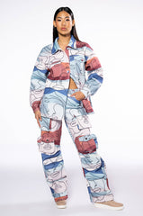 PRINTED CARGO JOGGERS