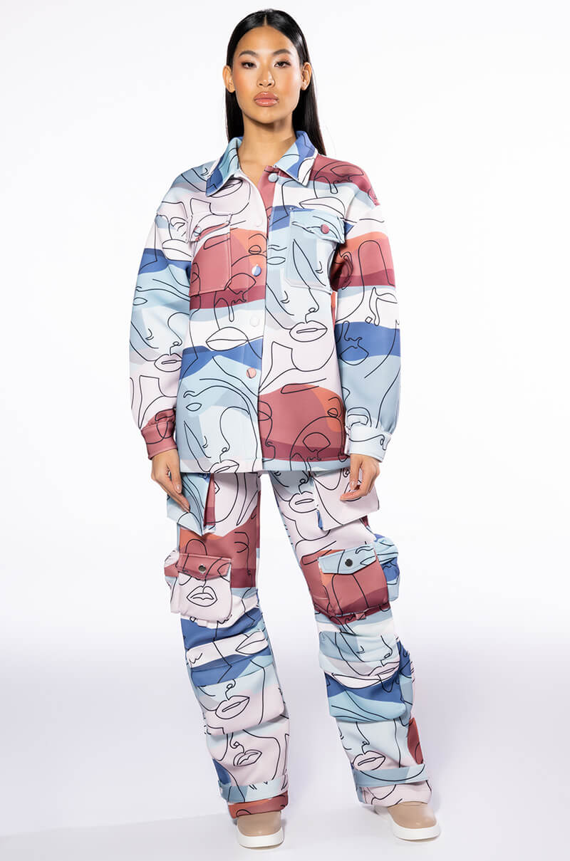 PRINTED CARGO JOGGERS