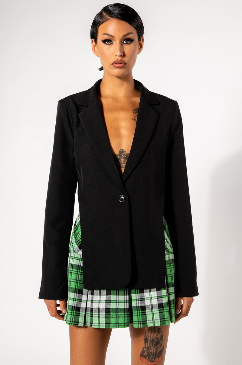 PRIVATE SCHOOL OPEN BACK BLAZER