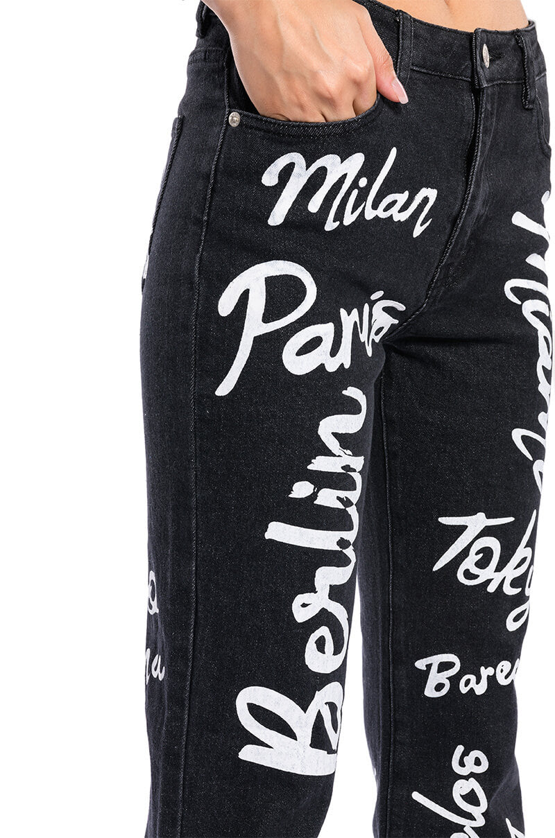 REPRESENT HIGH RISE STRAIGHT LEG JEAN