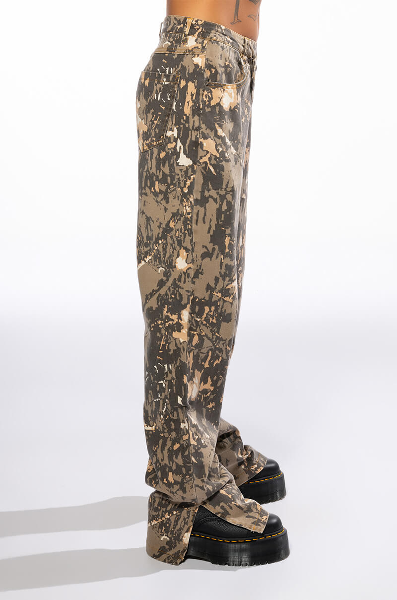 RESTART WRAP BUTTON DETAIL STRAIGHT PANT