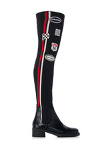 REVITUP BLACK AND RED OVER THE KNEE BOOT