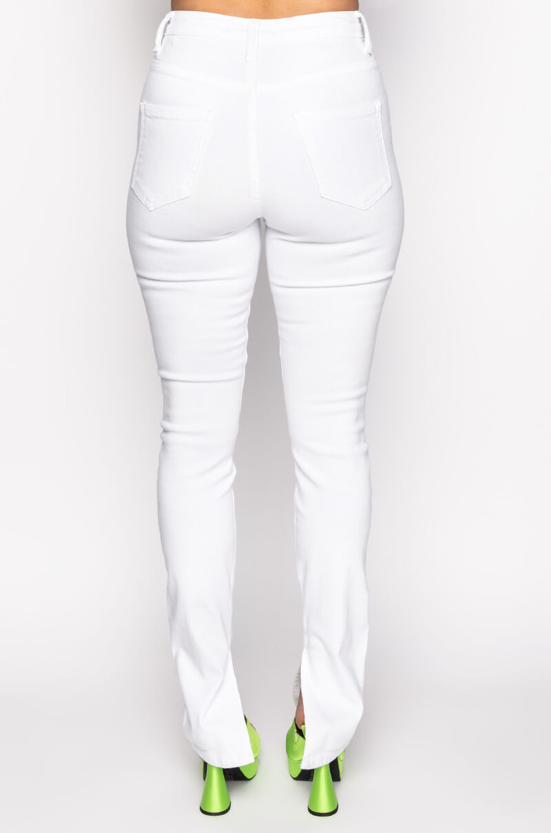 RUBY HIGH RISE SPLIT HEM SKINNY JEANS