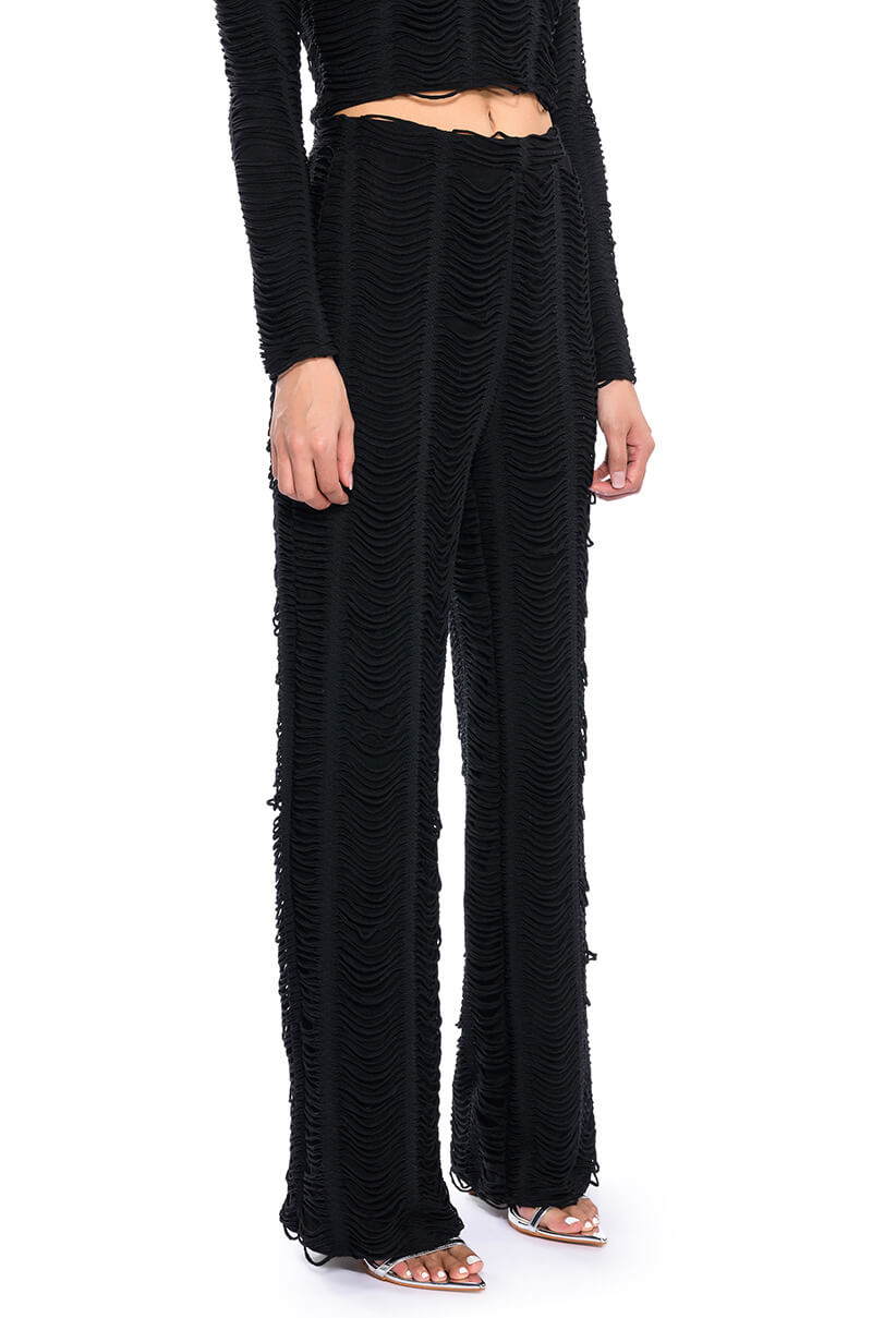 RUNNING WITH THE WOLVES TEXTURED PANTS