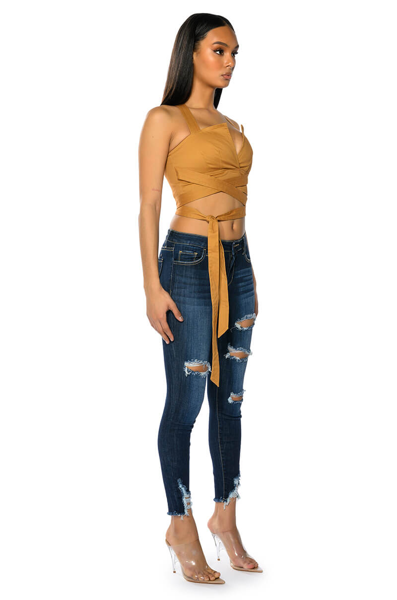SATURN DARK HIGH RISE SKINNY JEANS