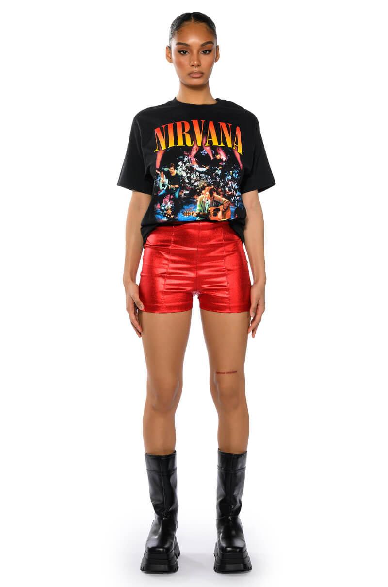 SEXY HOT PANT FAUX LEATHER FASHION SHORT