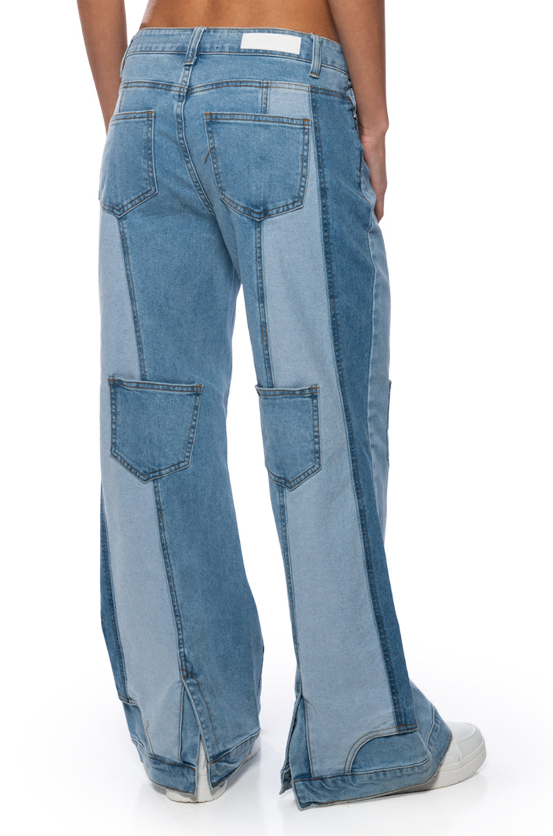 SHADES OF BLUE RELAXED FIT JEANS