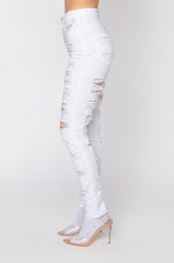 SHOW ME BABY DISTRESSED SKINNY JEANS