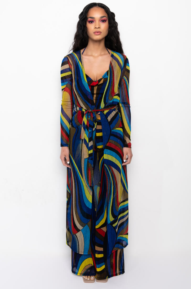 SO GOOD LONG MESH CARDIGAN