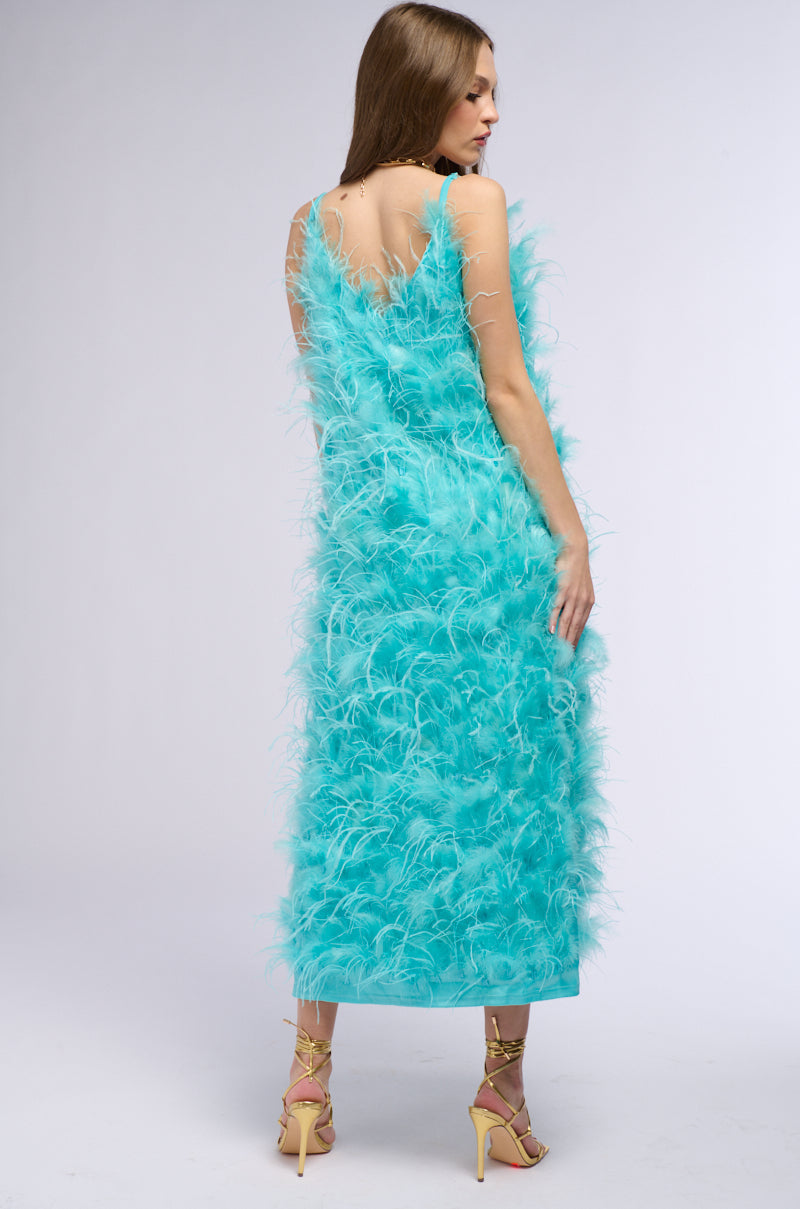 ST TROPEZ FEATHER APPLIQUE SATIN DUSTER VEST