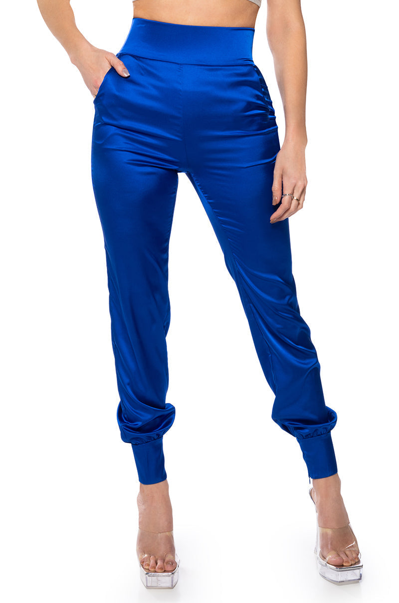 STARS IN THE SKY RHINESTONE SATIN PANTS