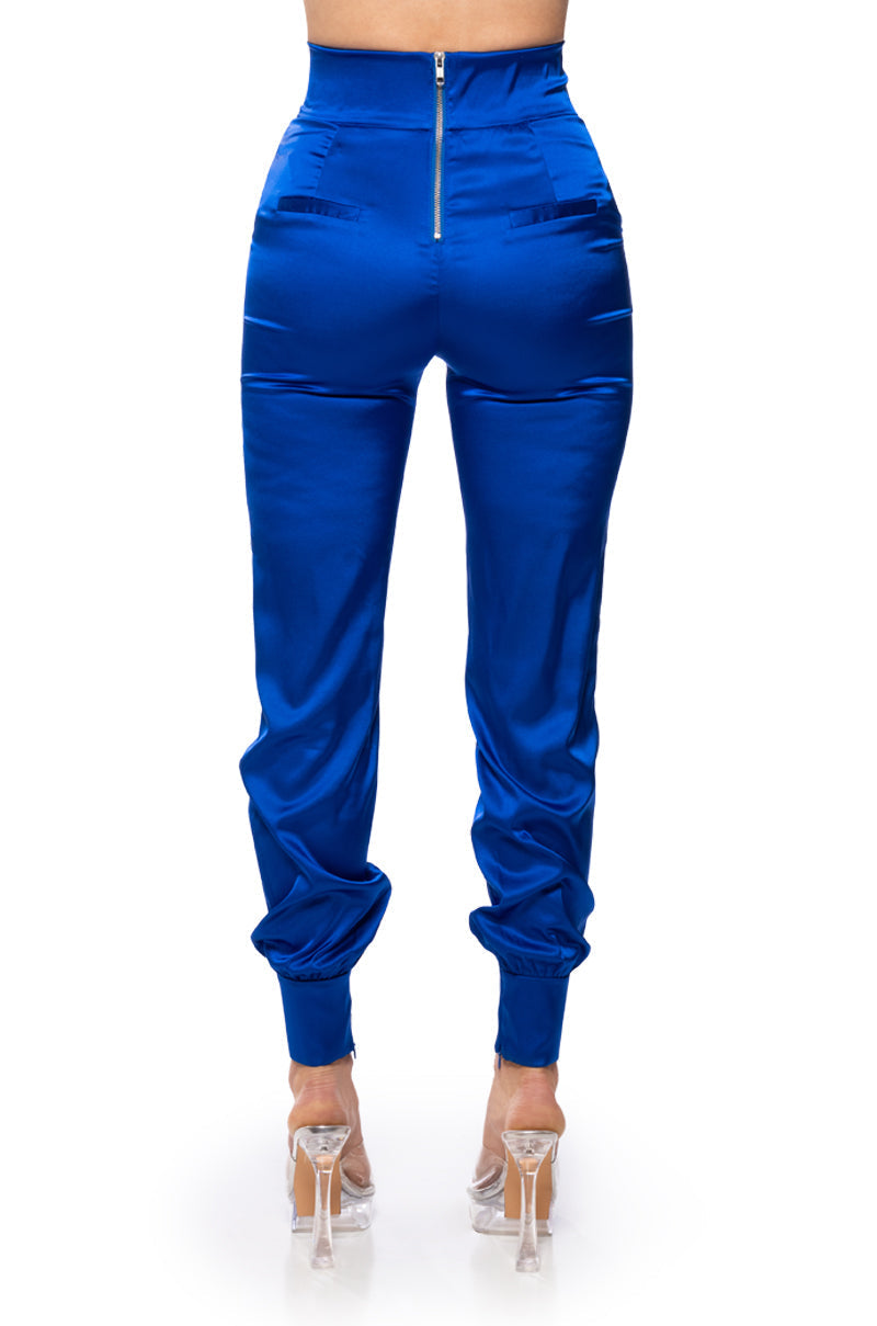 STARS IN THE SKY RHINESTONE SATIN PANTS