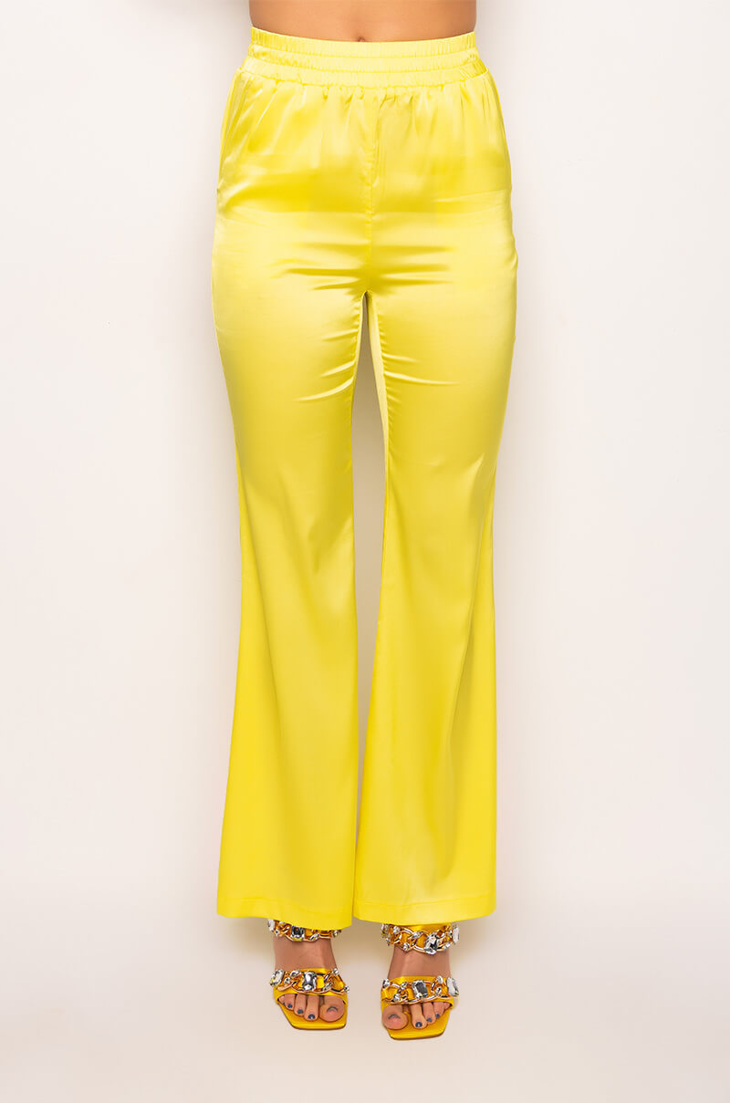 STAY GOLD SATIN WIDE LEG PANT