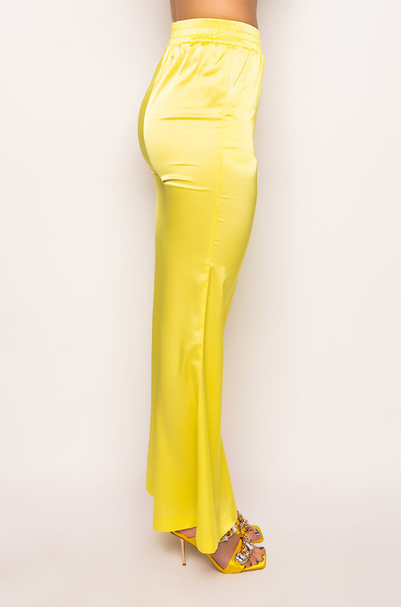 STAY GOLD SATIN WIDE LEG PANT